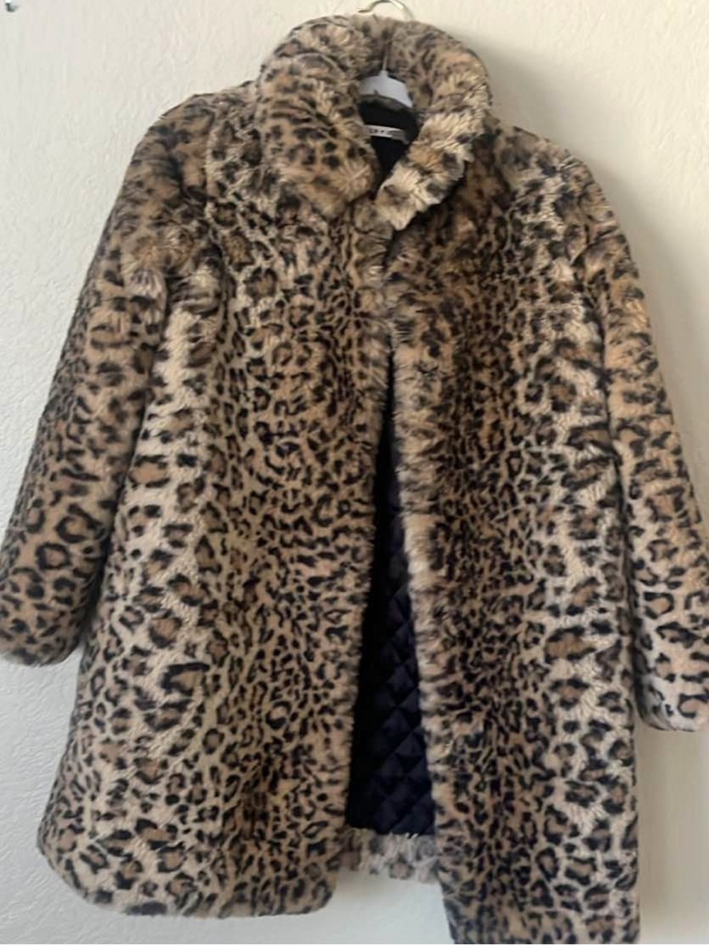 Alice & Olivia Faux Leopard Print Coat • SM